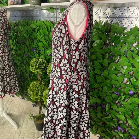 Anne Klein Floral Lace Overlay Sleeveless Dress Womens Size 14 - Picture 8 of 16